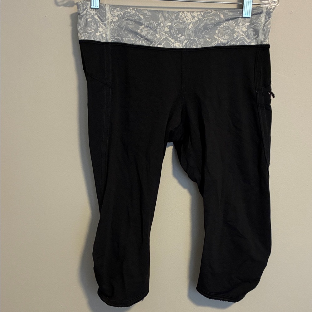 Lululemon Athletica Black and Gray Bike Shorts